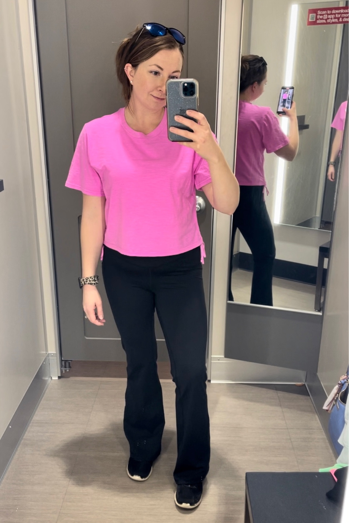 NEW at Target! ✨ Universal Thread ruched short sleeve cropped tee shirt 💕 #tshirt #bright #springstyle #momstyle #sahmoutfit 

#LTKFind #LTKunder50