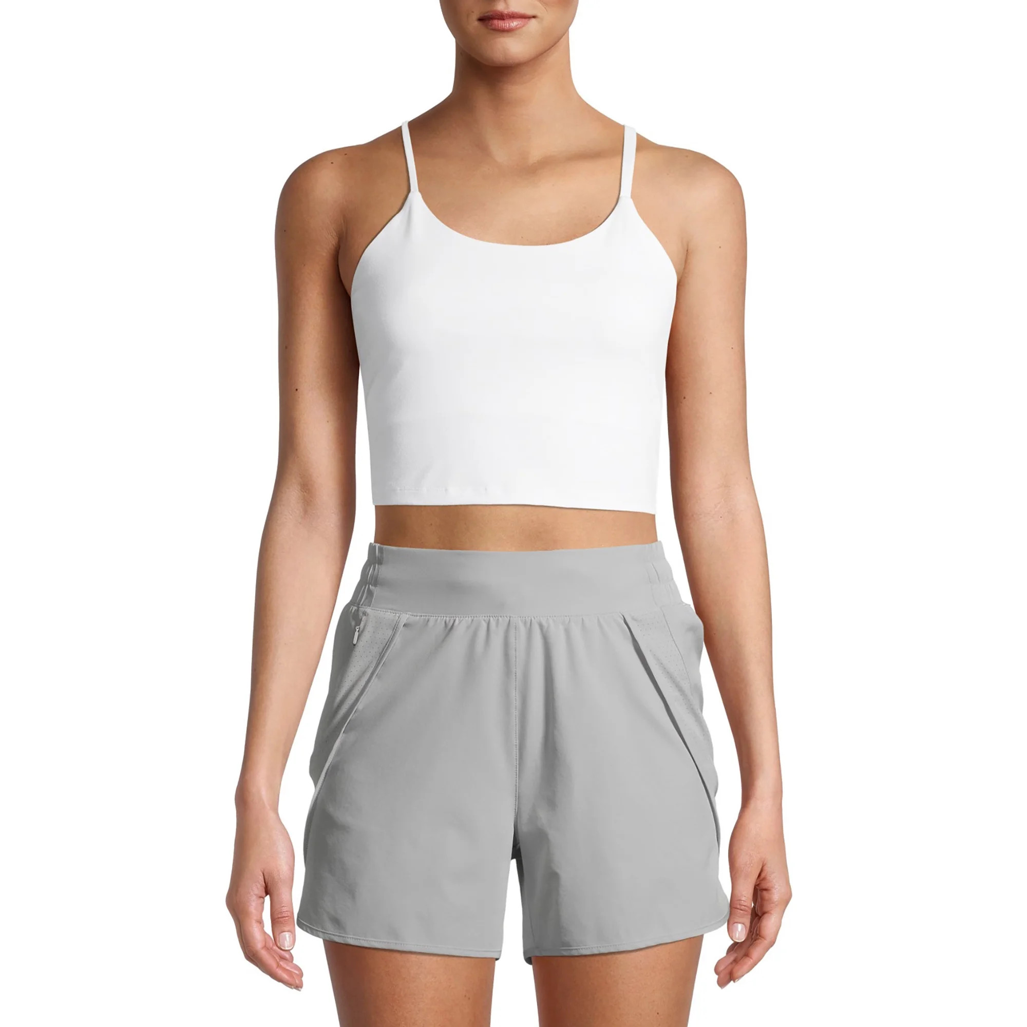 Avia Low Impact Sports Crop with Shelf Bra and Removable Pads - Walmart.com | Walmart (US)