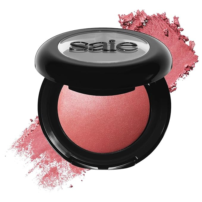 Saie SuperSuede Baked Blush - Talc-Free Powder Blush for All Day Wear - Enriched with Plant-Deriv... | Amazon (US)