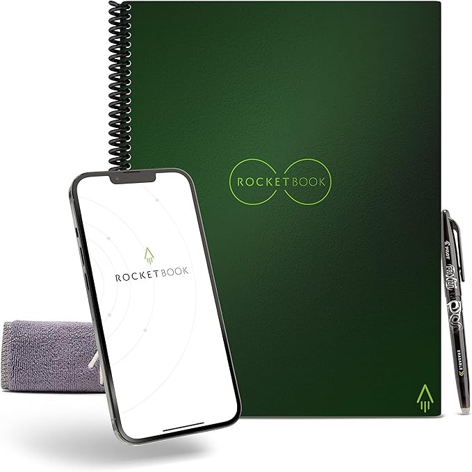 Rocketbook Smart Reusable Notebook - Dotted Grid Eco-Friendly Notebook with 1 Pilot Frixion Pen &... | Amazon (US)