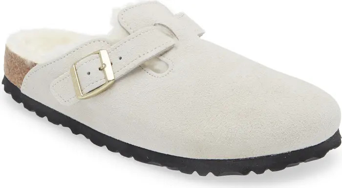 Boston Genuine Shearling Lined Clog (Women) | Nordstrom