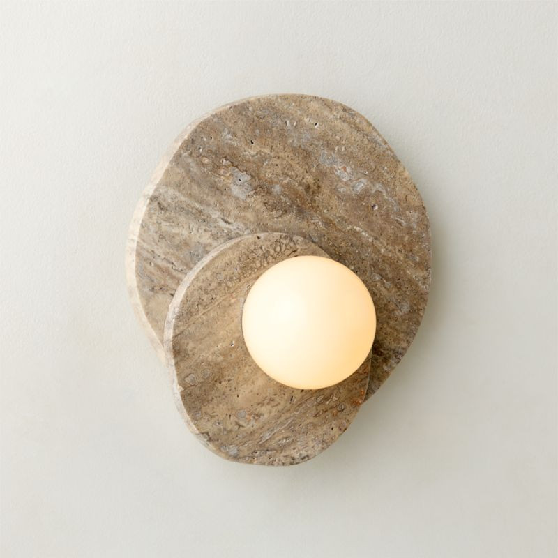 Astr Travertine Wall Sconce | CB2