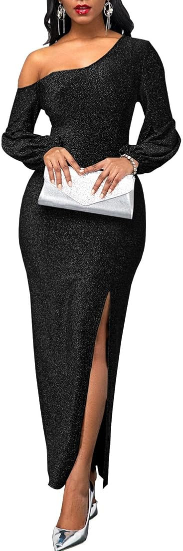 Elegant Prom Gown Mermaid Dresses for Women Formal Off Shoulder Evening Gown Backless Long Party ... | Amazon (US)