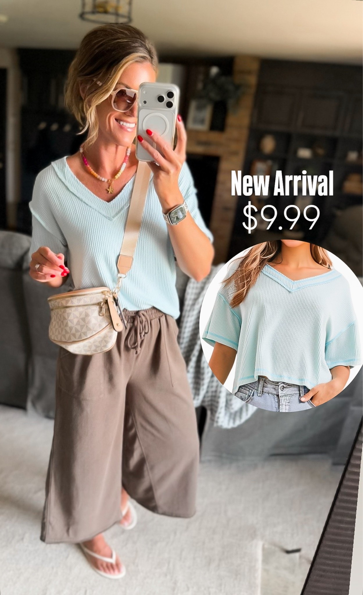 This ribbed stretchy tee is an Amazon new arrival and LESS than $10!! 
Tee/ small 
Pants/ medium

#LTKSeasonal #LTKOver40 #LTKmomlife