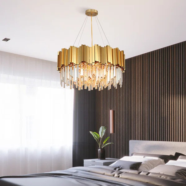 Ellenberg 8 - Light Unique / Statement Tiered Chandelier with Crystal Accents | Wayfair North America
