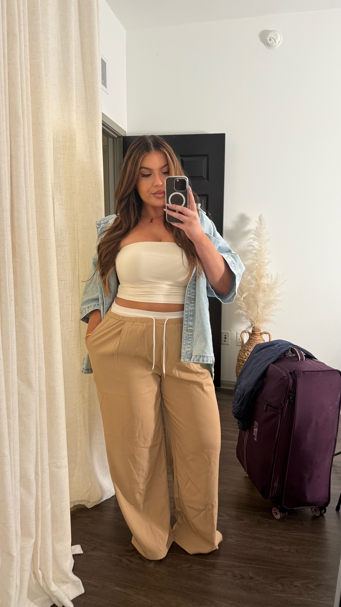 Early Fall Casual Outfit Inspo! 
Wearing a L in the top and pants, XL in the button down!

#LTKSeasonal #LTKMidsize