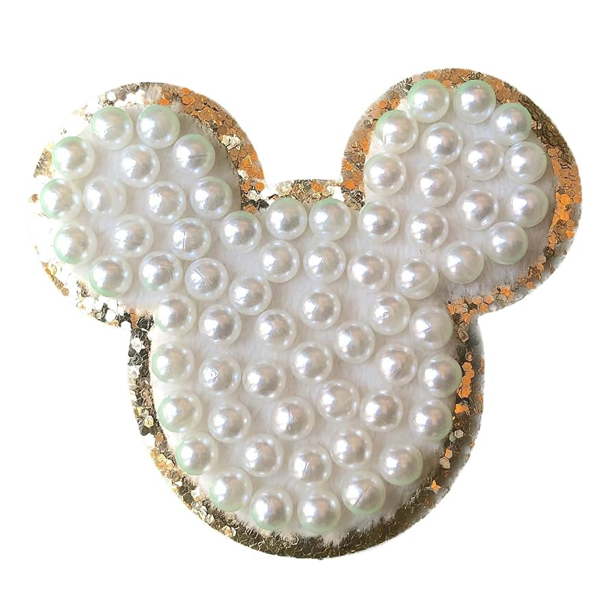 ZOOX Ivory Pearl & White Letter Varsity Initial Patches, 3M Adhesive Sticker Iron On, 2.25" Heigh... | Amazon (US)