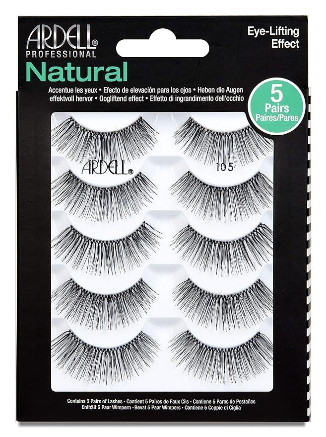 Ardell False Eyelashes Natural 105 Black, 5 pairs pack | Amazon (US)