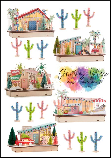 Mid century, Christmas village, vintage holiday, Christmas decor, holiday decor, tabletop Christmas, world market Christmas, bottle brush cactus 

#LTKHoliday #LTKhome