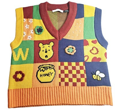 Disney ZARA Winnie The Pooh Jumper Sweater Vest Gilet Tank Top sz SMALL | eBay US