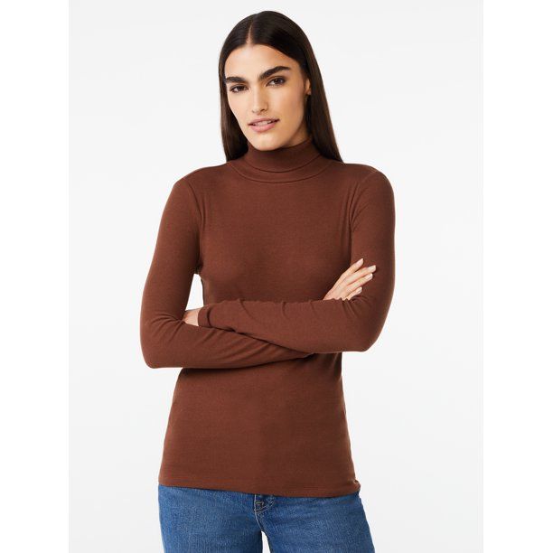 Free Assembly Women's Fine Rib Turtleneck Sweater, Lightweight - Walmart.com | Walmart (US)