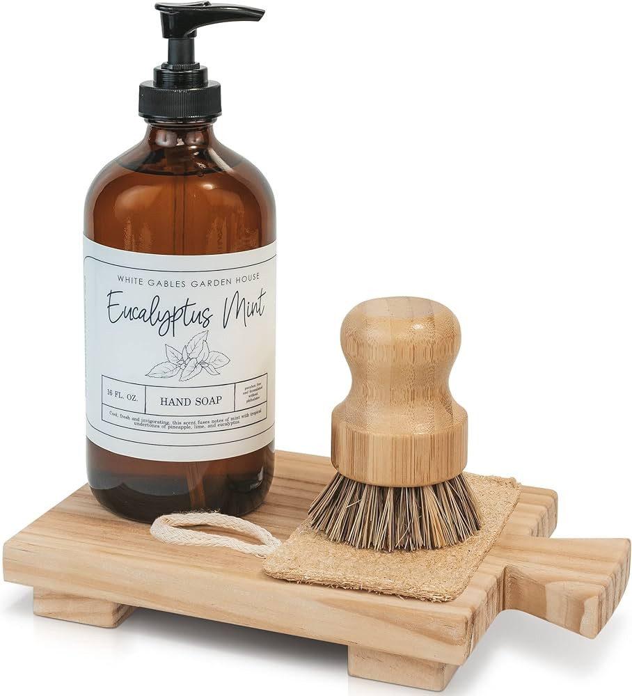 KIBAGA Decorative Wood Riser For Modern Bathroom and Kitchen Decor - Beautiful Pedestal Stand Dis... | Amazon (US)