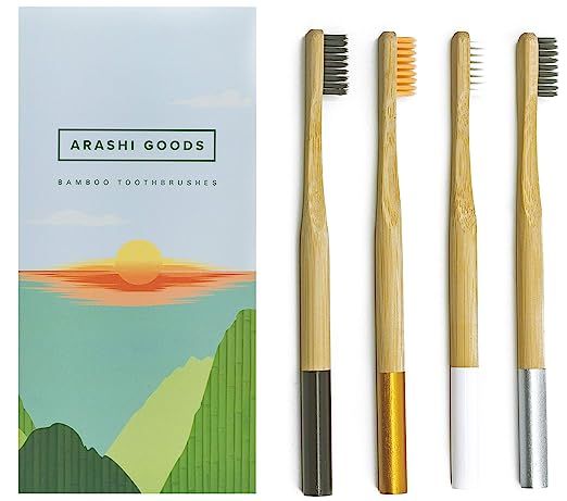 Arashi Goods Bamboo Toothbrush – Soft Bristle Eco Friendly Toothbrushes for Adults and Children... | Amazon (US)