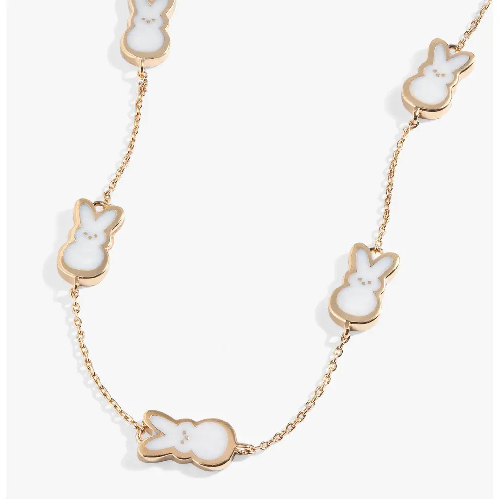 Alex and Ani Peeps® Pearlized Bunny Necklace in Gold at Nordstrom | Nordstrom