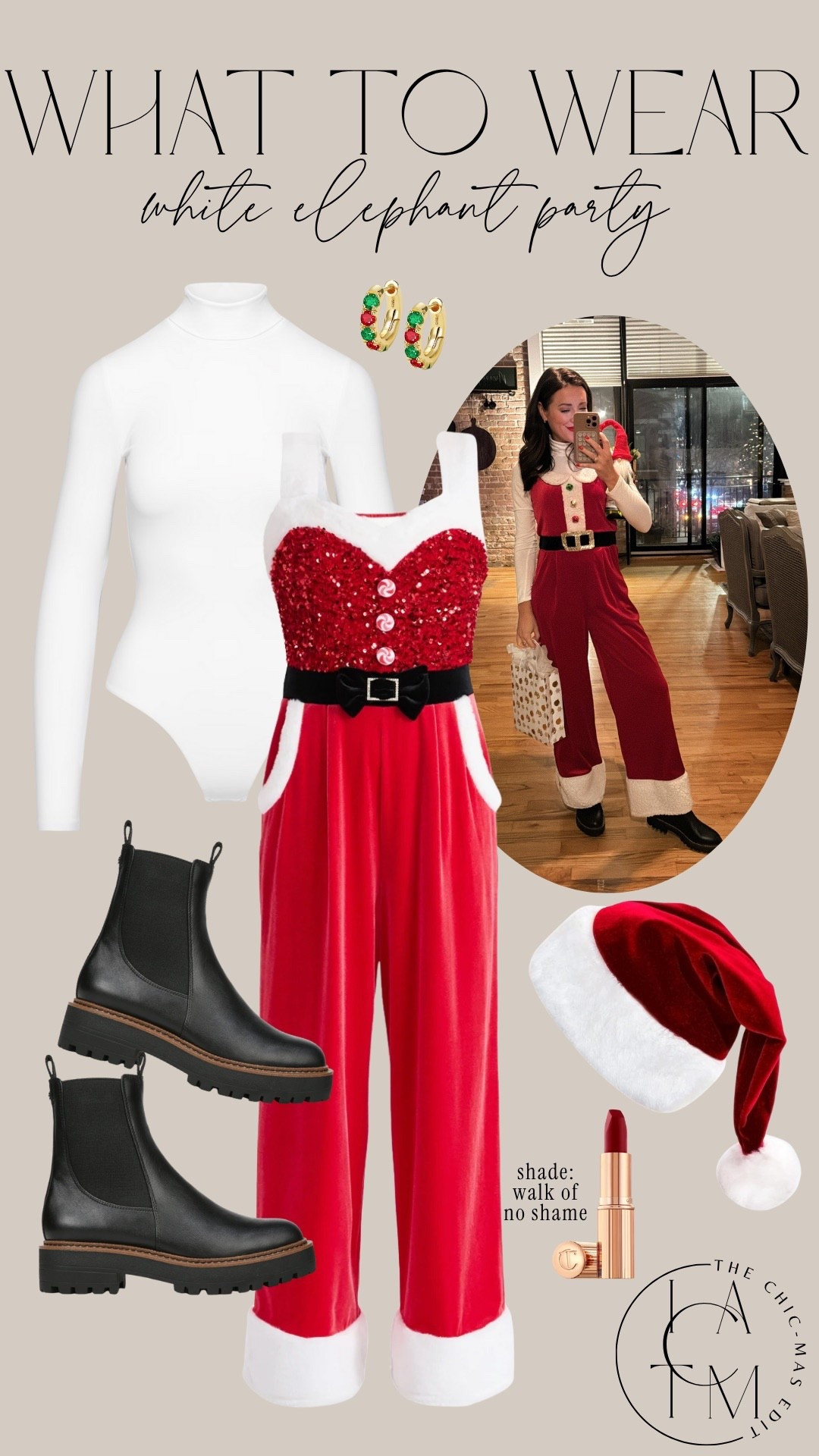 White elephant holiday party- $25 Santa jumpsuit is always a crowd pleaser! 

#LTKHoliday #LTKStyleTip