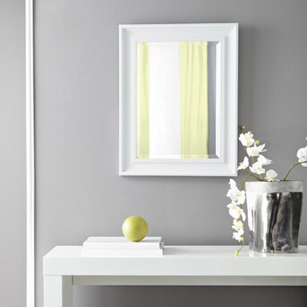 Shop Style Selections Style Selections H White Beveled Wall Mirror | Lowe's