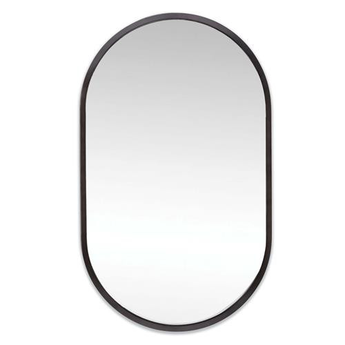 Regina Andrew Canal Modern Classic Black Steel Wall Mirror | Kathy Kuo Home