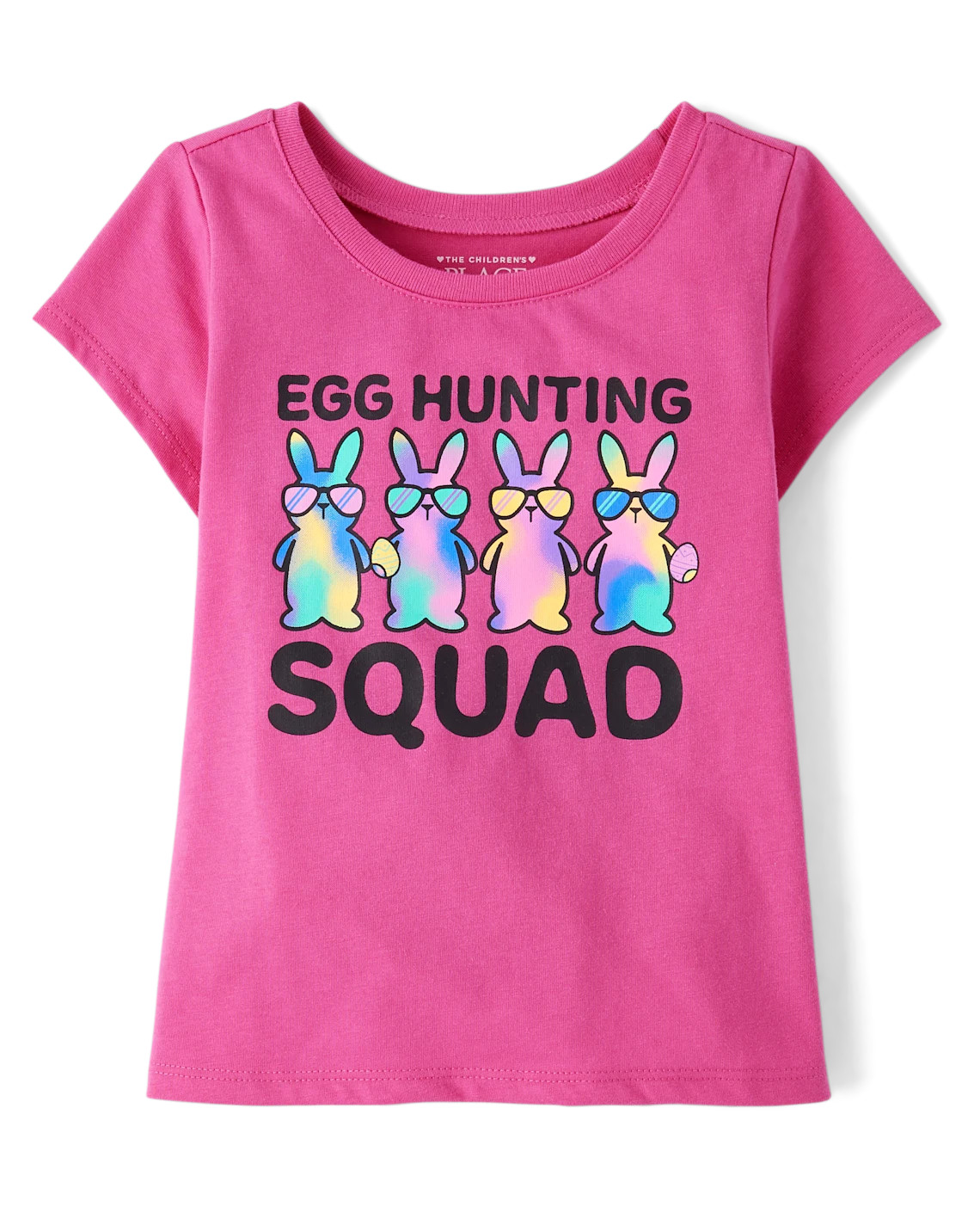 Baby And Toddler Girls Matching Family Easter Egg Hunting Squad Graphic Tee - pink | The Children's Place