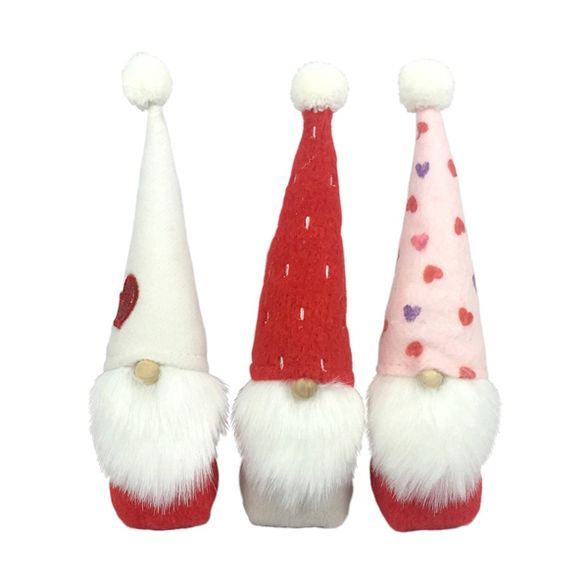 3pk Valentine's Day Gnomes Red/White/Pink - Spritz™ | Target