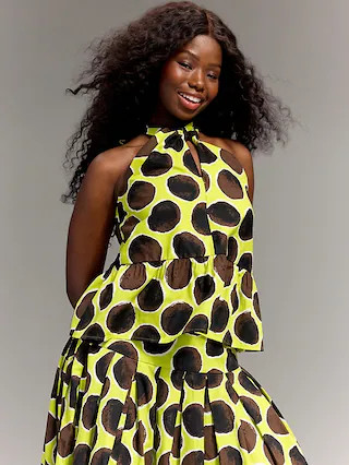 Old Navy x Christopher John Rogers Halter Peplum Top | Old Navy (US)