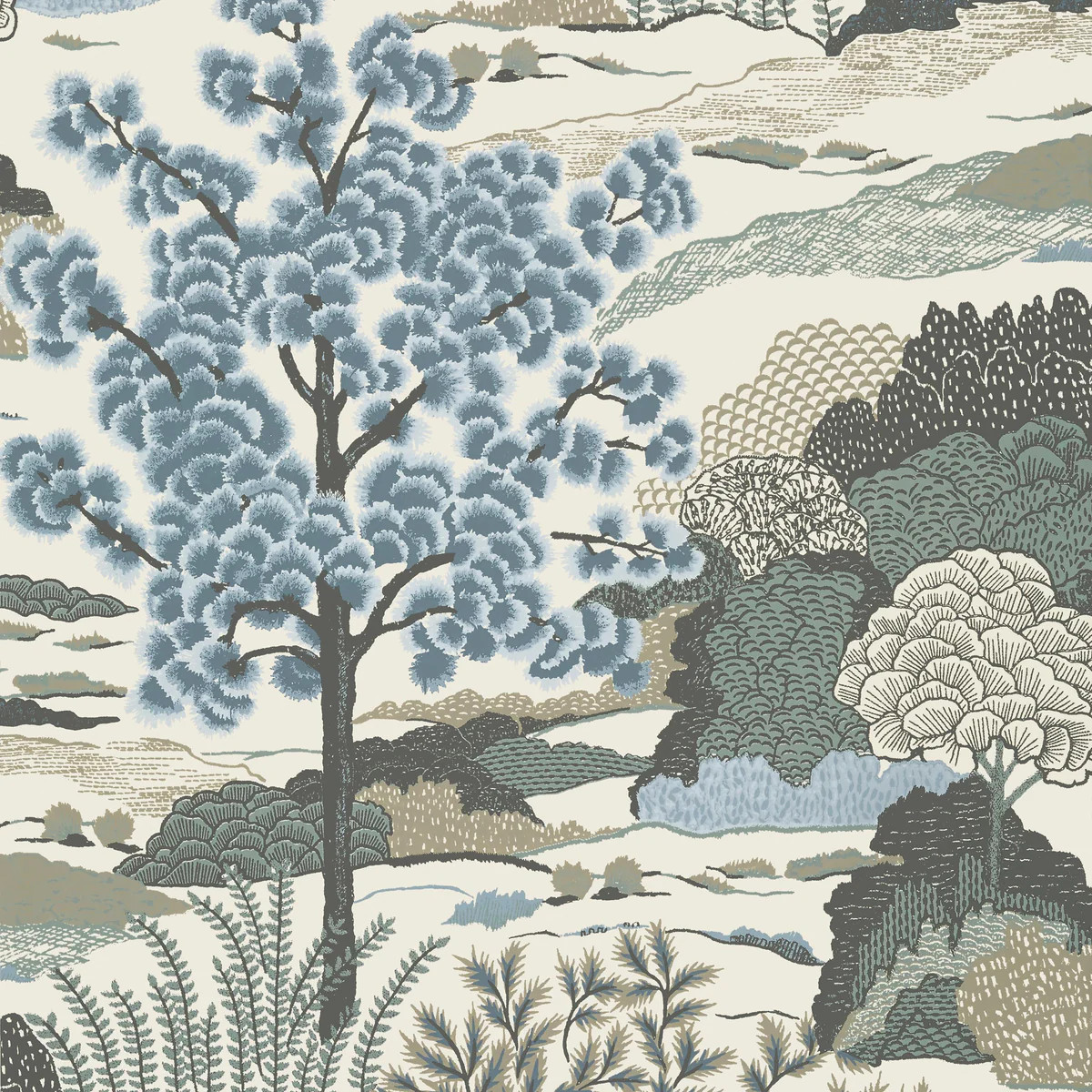 Thibaut Daintree Aqua Wallpaper | DecoratorsBest