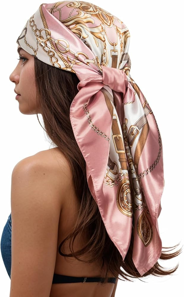 RIIQIICHY Head Scarf for Women Like Silk Scarf Hair Scarf Printed Square Scarf Bandanas for Women... | Amazon (US)