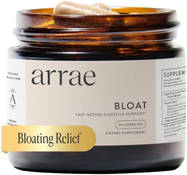Arrae Fast-Acting Bloating Relief Digestive Enzymes, All Natural Bloat, Gas & Indigestion Relief ... | Amazon (US)