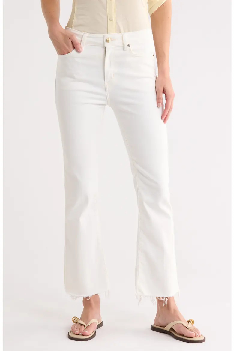 Le Crop High Waist Raw Hem Mini Bootcut Jeans (Women) | Nordstromrack | Nordstrom Rack