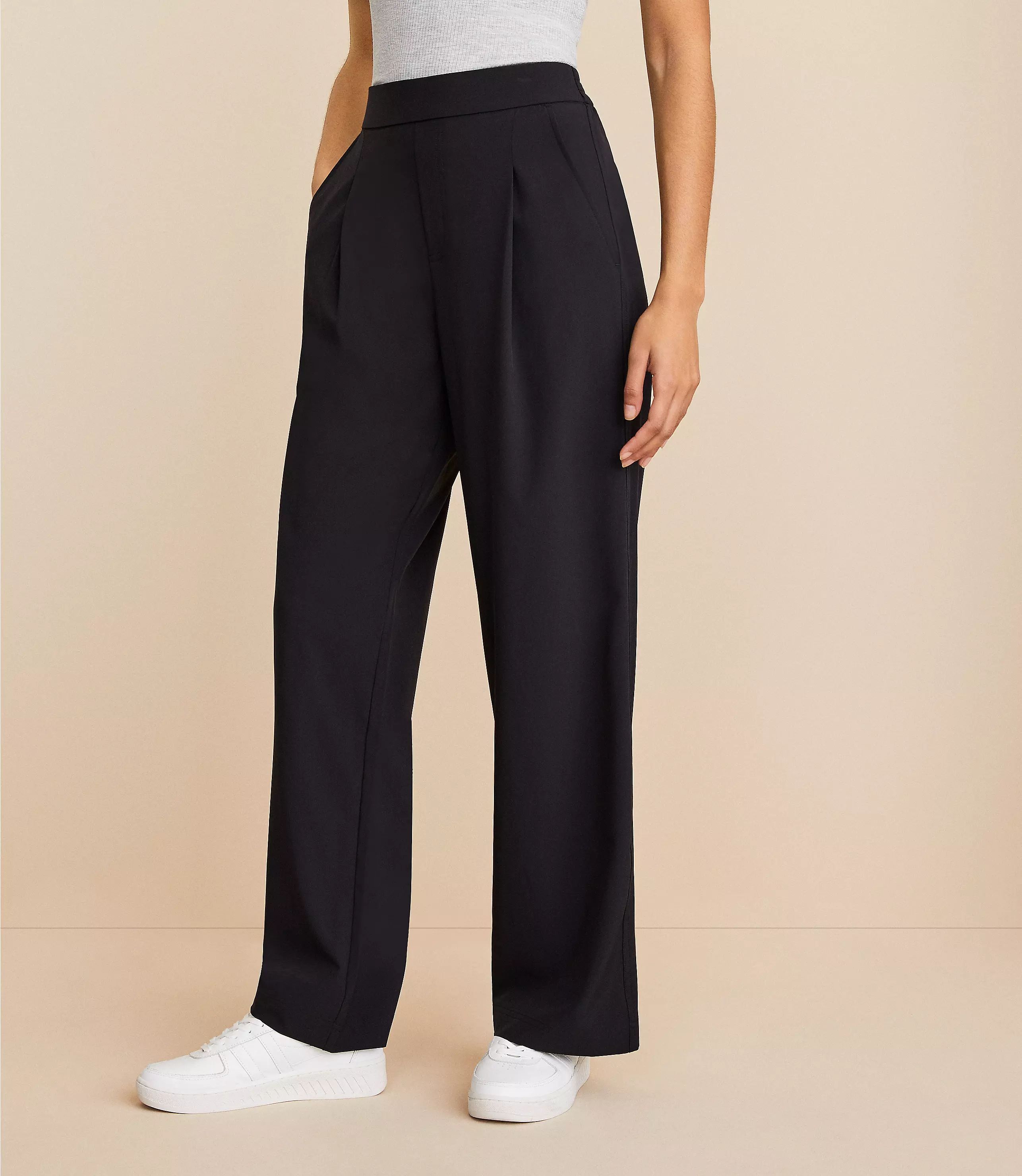 Petite Lou & Grey Wanderweave Wide Leg Trousers | LOFT