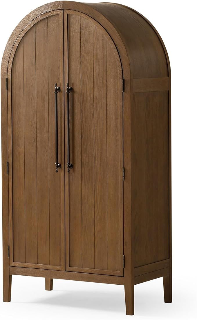 Maven Lane Selene Classical Wooden Cabinet in Antiqued Natural Finish | Amazon (US)