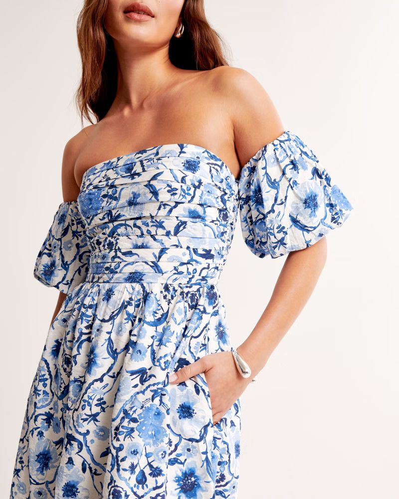 The A&F Emerson Off-The-Shoulder Mini Dress | Abercrombie & Fitch (US)