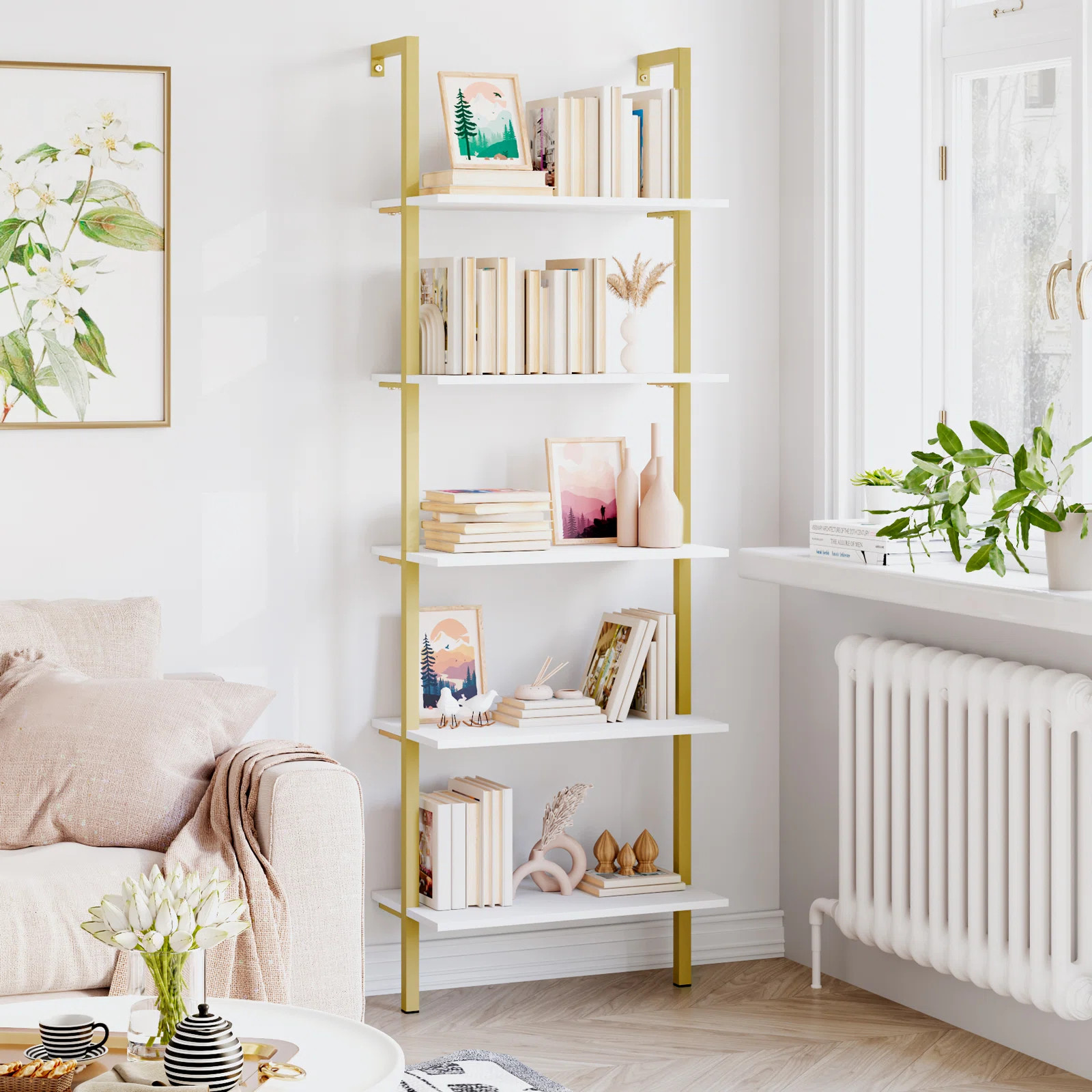 Mercer41 Cayden-James 72.6" H x 23.6" W Iron 5-Tier Etagere Bookcase & Reviews | Wayfair | Wayfair North America