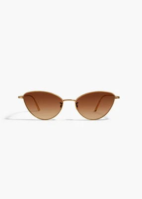 KHAITE - Khaite X Oliver Peoples 1998C In Gold And Dark Brown | Khaite