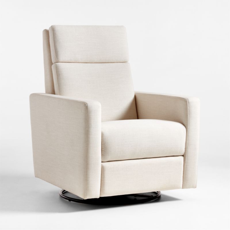 Rixby Natural Nursery Power Recliner Chair | Crate & Kids | Crate & Barrel