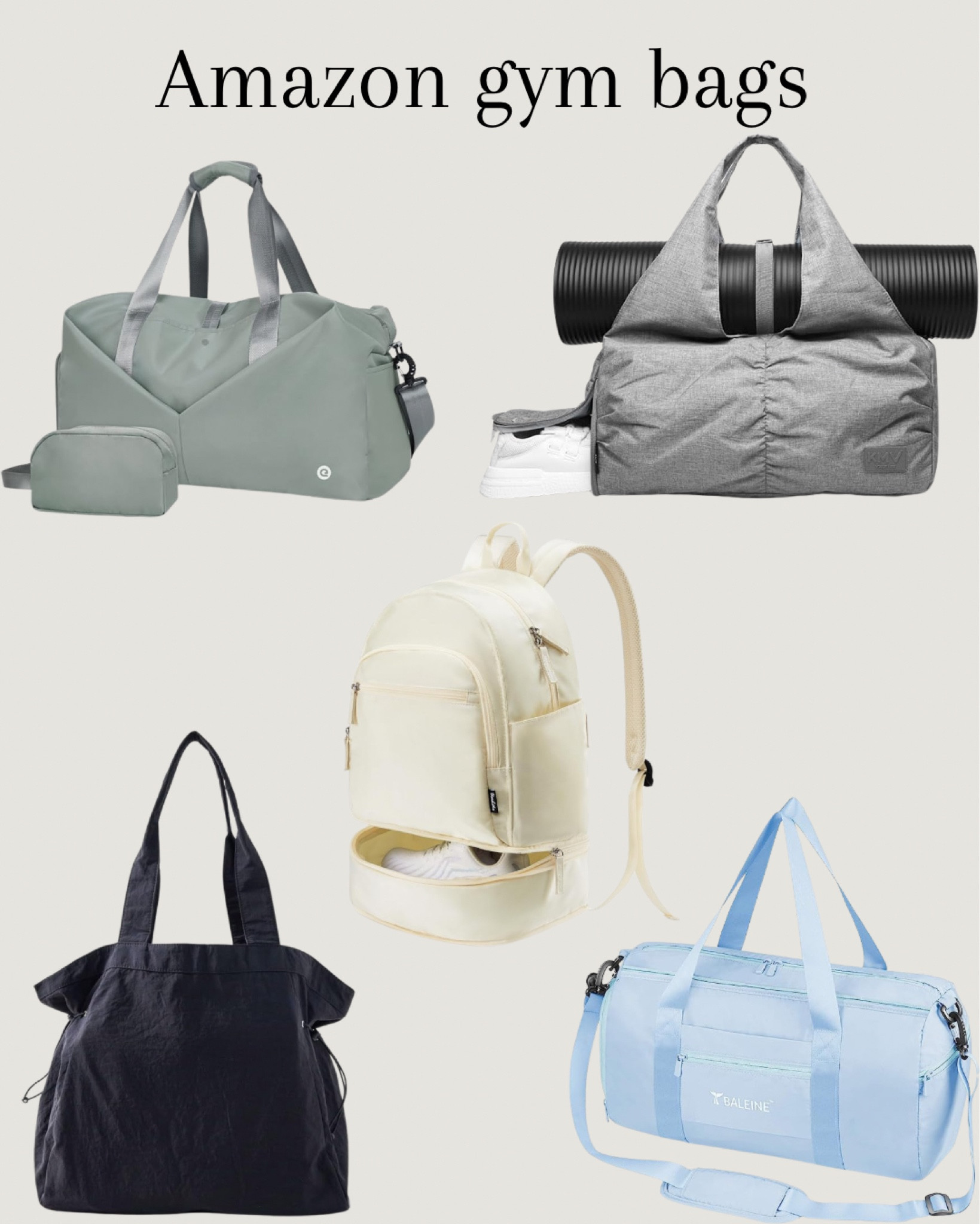 Amazon gym bags🤍

#LTKfitness #LTKSeasonal #LTKstyletip