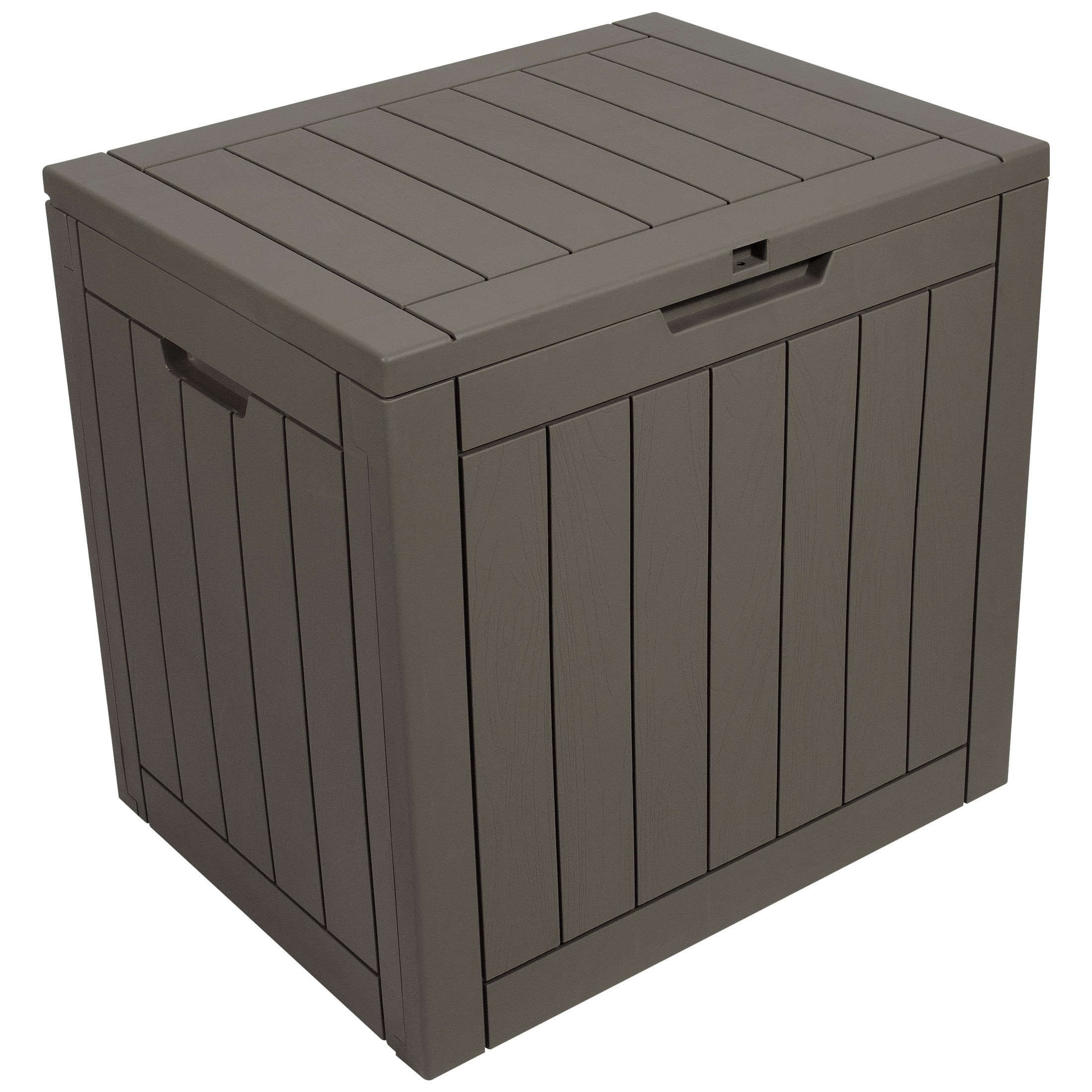 Stout Stuff 31 Gallons Square Plastic Deck Box, Brown - Walmart.com | Walmart (US)