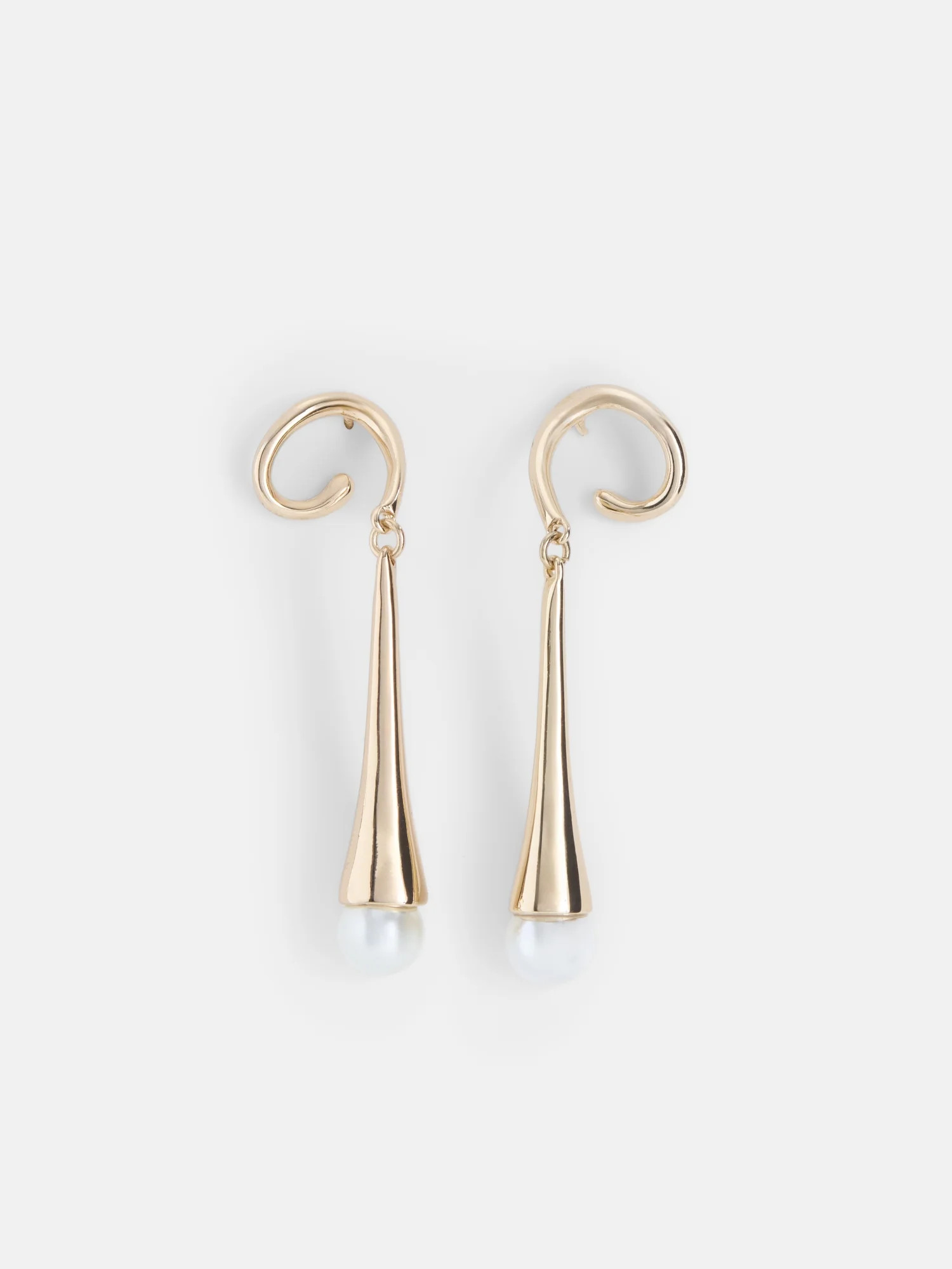 Scoop Women’s Gold Tone Faux Pearl Drop Earrings, 1 Pair | Walmart (US)