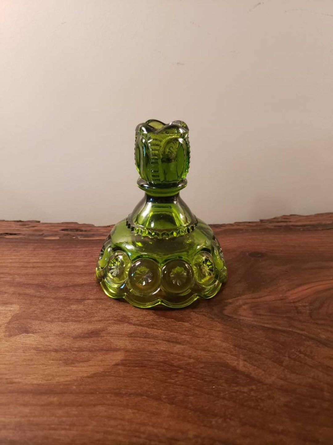 Vintage Green LE Smith Moon and Stars Candlestick Holder - Etsy | Etsy (US)
