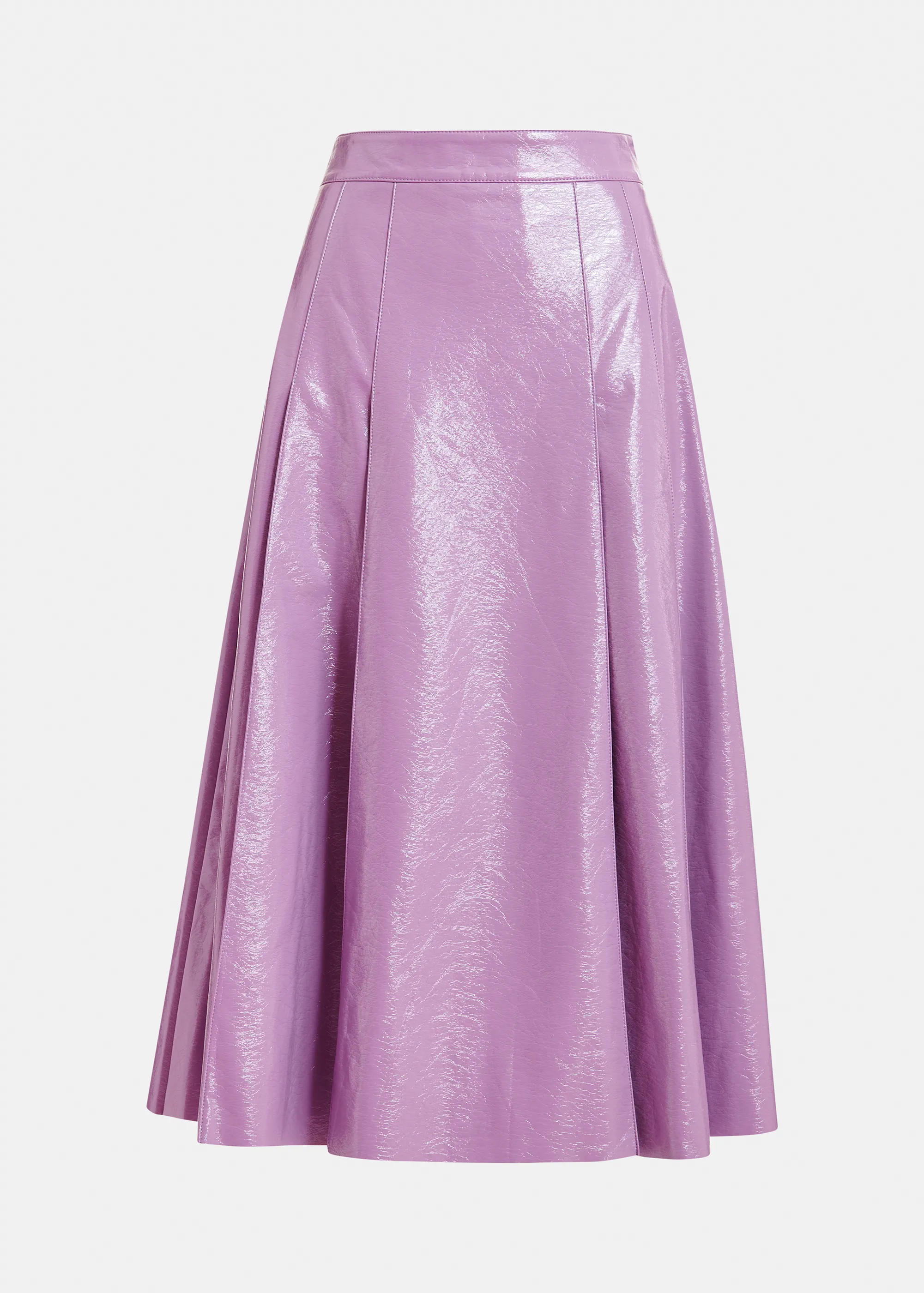 Purple faux leather midi skirt | Essentiel Antwerp United Kingdom | Essentiel Antwerp