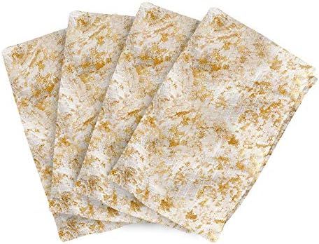 Gold Square Fabric Napkin with Foil Print, 20" | Amazon (US)