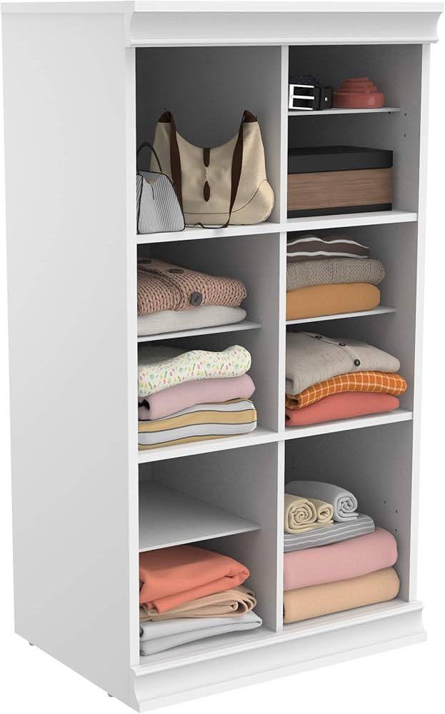 ClosetMaid Modular Storage Shelf Unit with 12 Shelves, Wood Closet Organizer Adjustable, Dividers... | Amazon (US)
