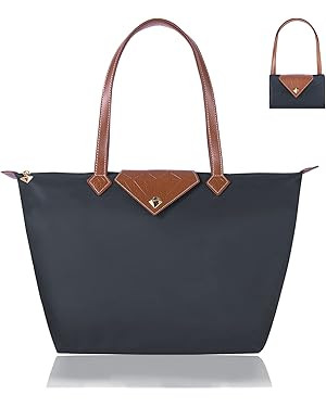 Women Tote Bag,Stylish Waterproof Nylon Ladies Shoulder Bag, Folding Beach Travel Bag for Work,Sh... | Amazon (US)
