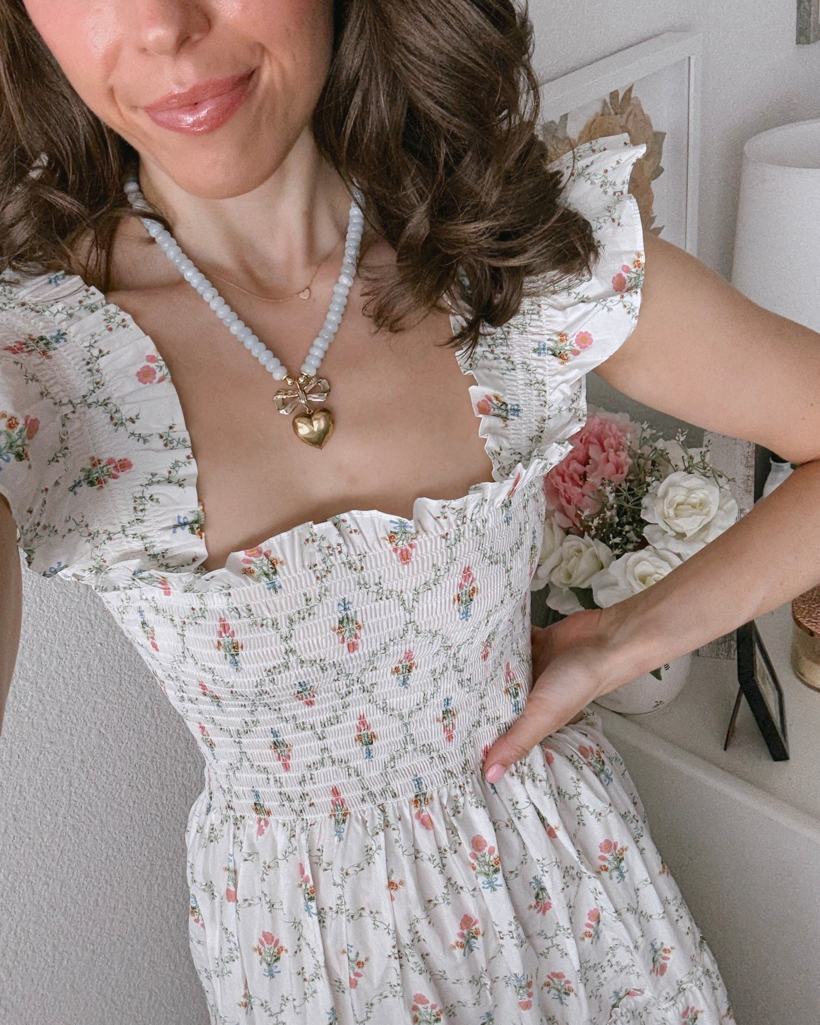 Hill house nap dress for a wfh ootd - wearing size xxs 🌸🎀💚

#LTKStyleTip #LTKWorkwear #LTKSeasonal