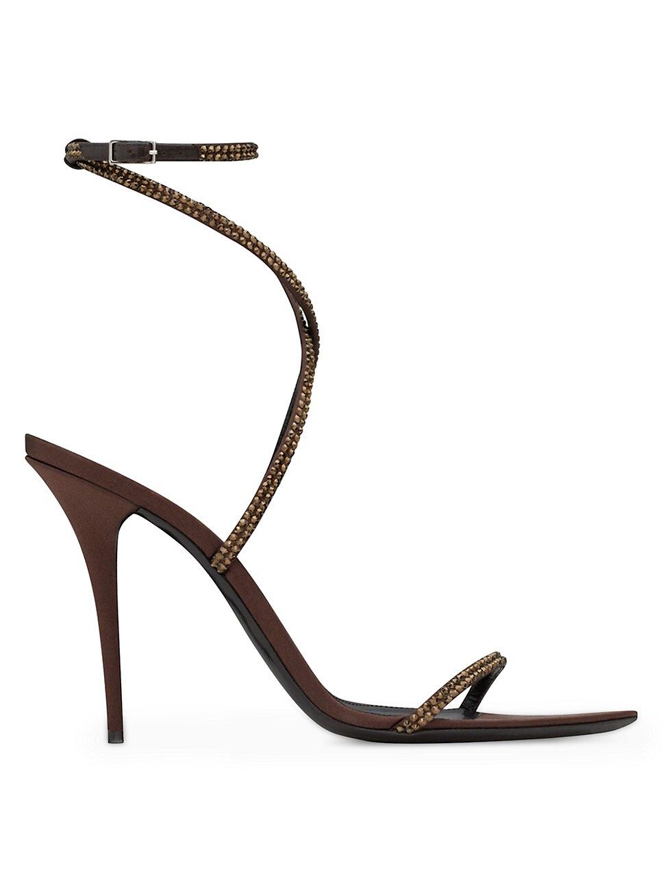 Ava Sandals In Crepe Satin With Rhinestones | Saks Fifth Avenue