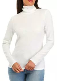 Crown & Ivy™ Women's Long Sleeve Ribbed Turtleneck Top | Belk