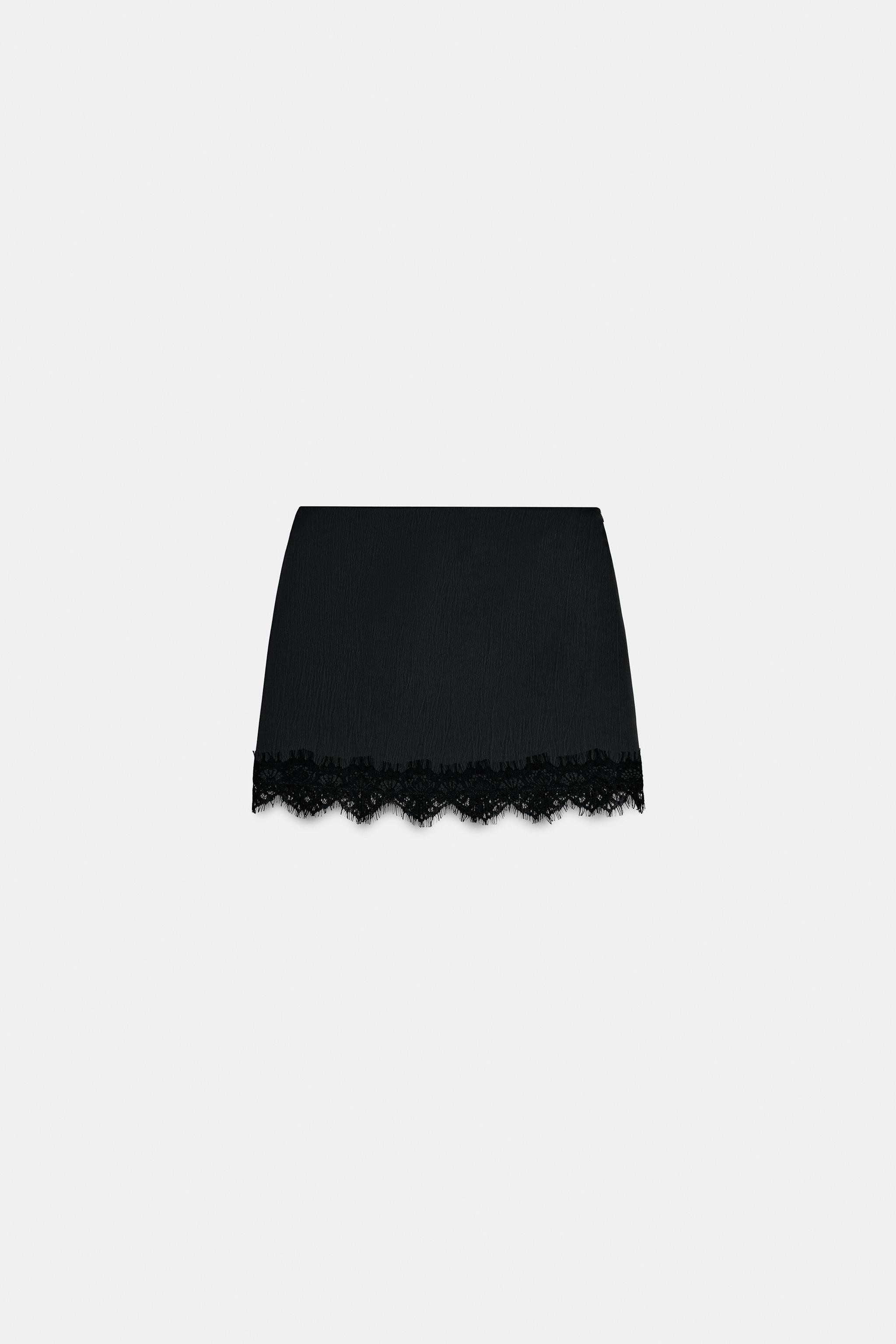 SKORT WITH LACE HEM | Zara US