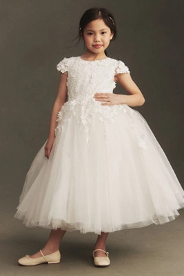 Princess Daliana Floral Appliqué Flower Girl Dress | Anthropologie (US)