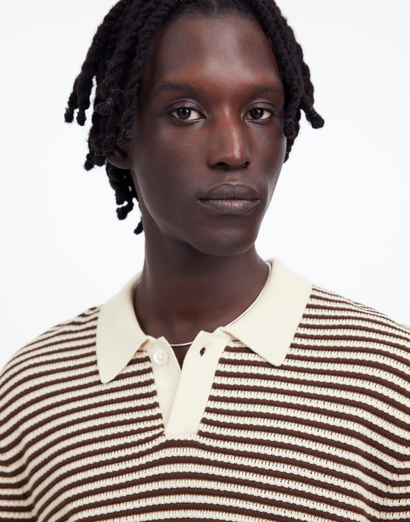 Pointelle Stitch Single-Button Sweater Polo | Madewell | Madewell