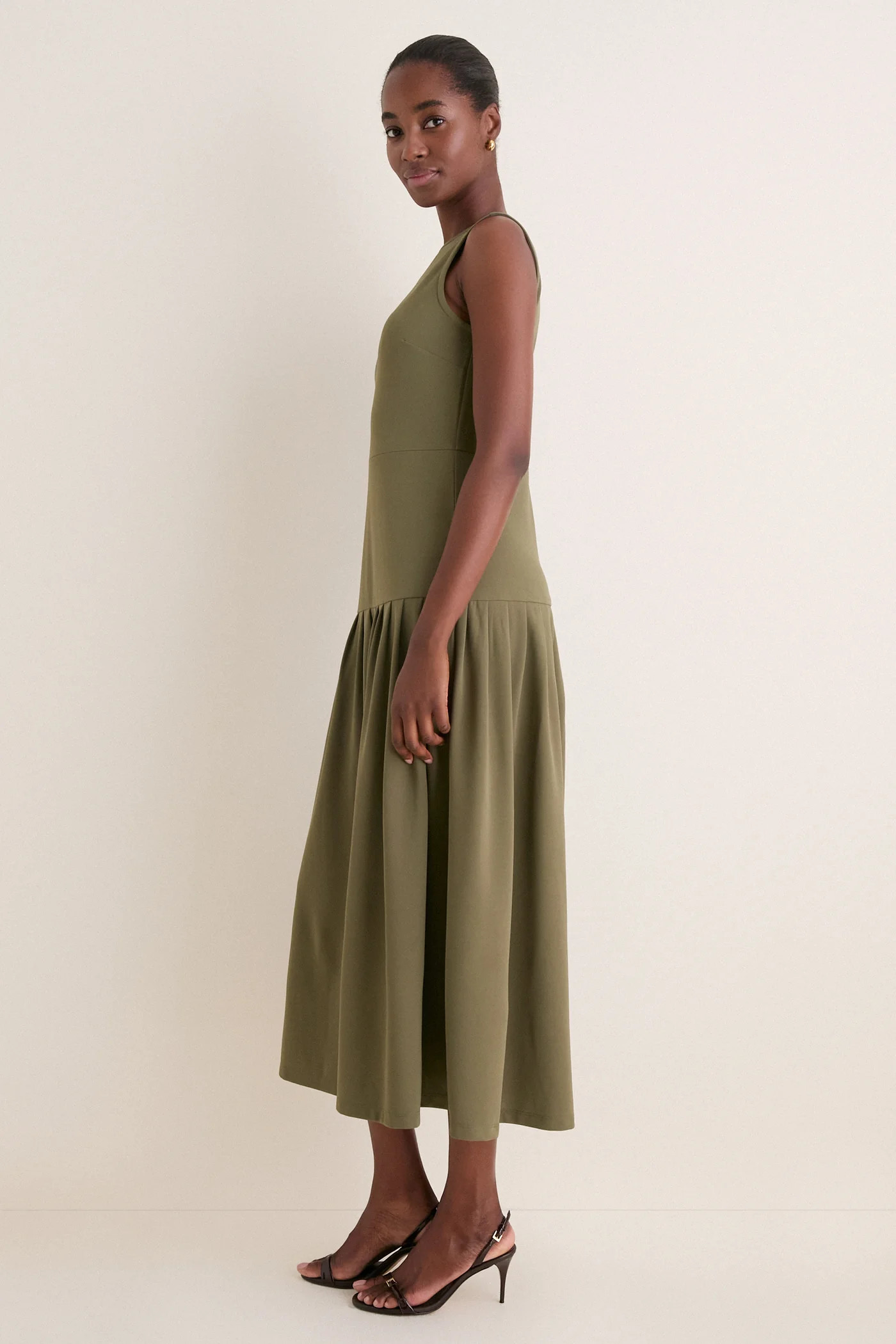 Burnt Olive Jersey Gramercy Dress | Tuckernuck (US)