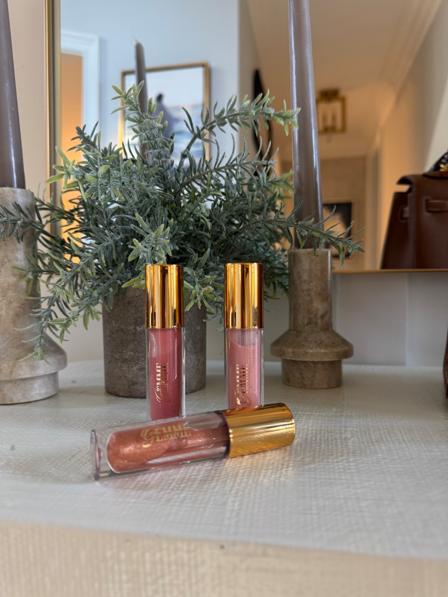 Gemme beauty by Emily Gemma lip gloss!
I purchase all three shades and they are so pretty on! 

Rita salmo | makeup | 

#LTKBeauty #LTKOver40